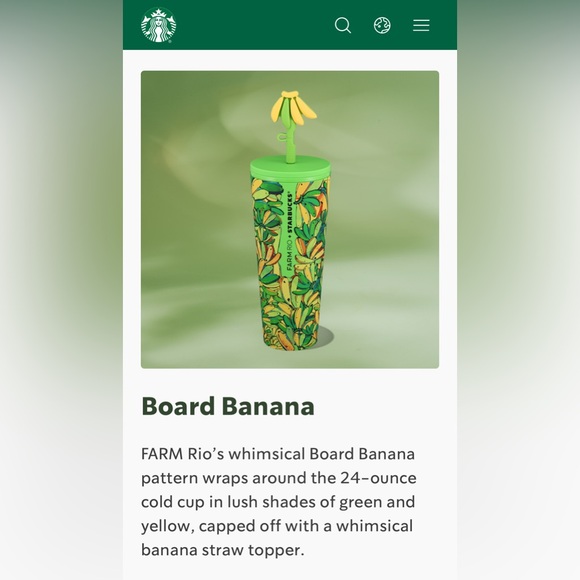 Starbucks X FARM RIO Limited Edition 24 Oz Cold Beverage Tumbler with Straw NWT - Picture 8 of 10